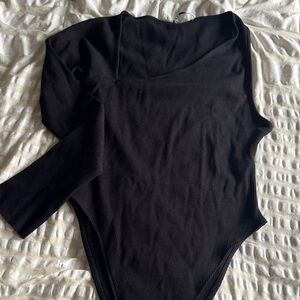 Zara black one should Long Sleeve Bodysuit